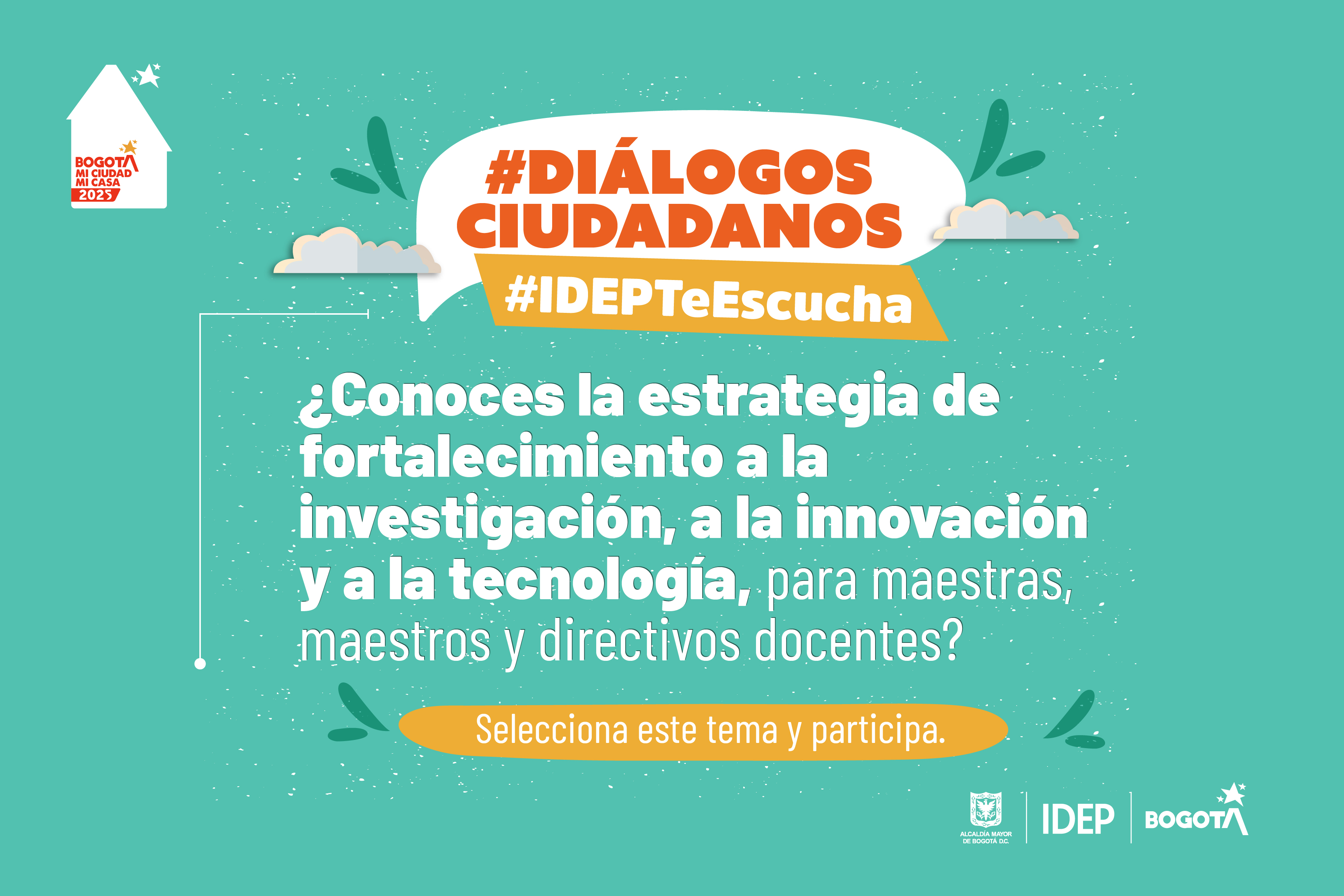 Diálogos ciudadanos, selecciona este tema y participa