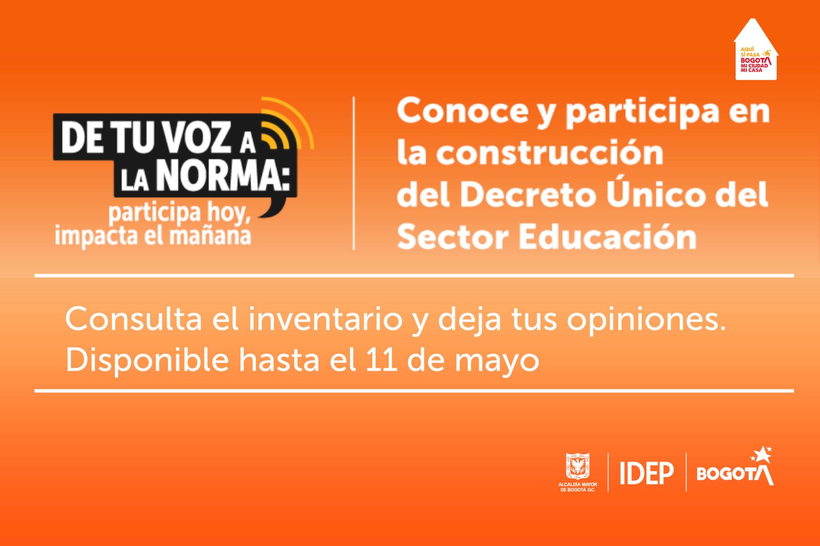 Conoce y participa en la construcción del Decreto Único del Sector Educación