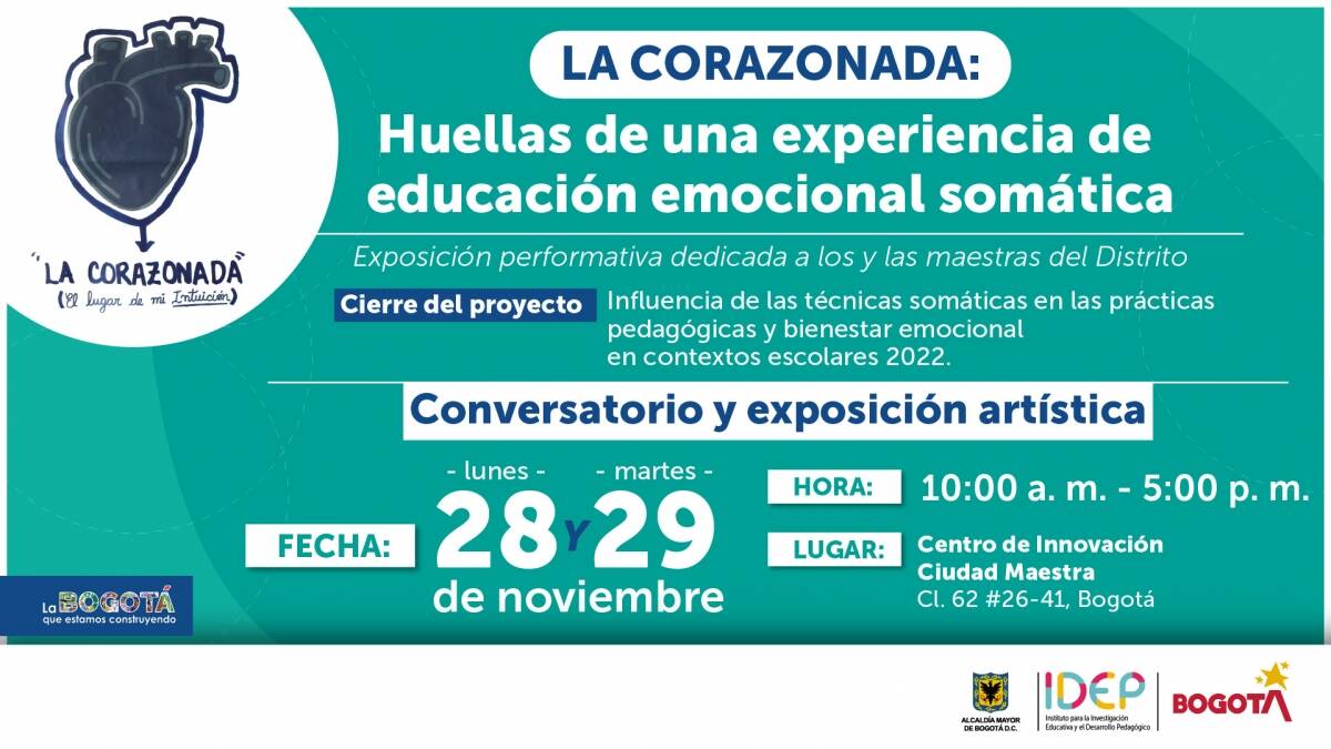 Imagen con la invitación al conversatorio la Corazonada