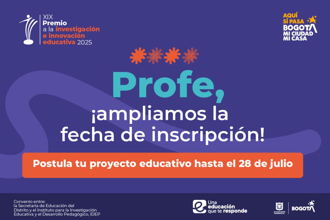 Profe, ampliamos la fecha de inscripción al Premio 2025